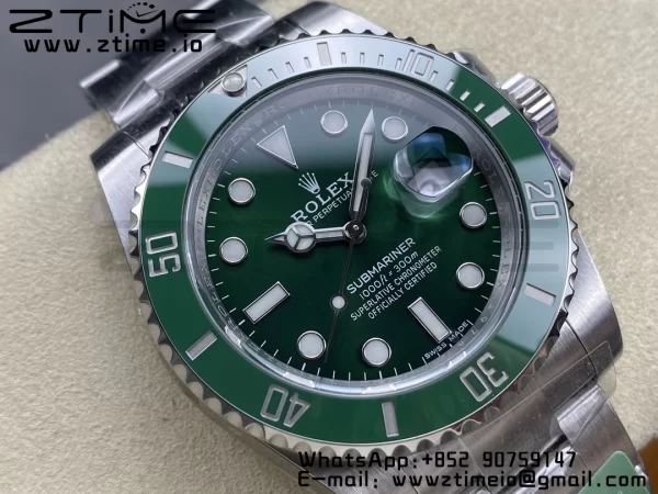 Rolex Submariner 116610 LV Verde Cerámica ARF 904L 1:1 Mejor Edición en SS Pulsera SA3135 - Super Clone Watch | 1:1 Mejor Versión