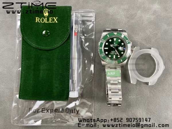 Rolex Submariner 116610 LV Verde Cerámica ARF 904L 1:1 Mejor Edición en SS Pulsera SA3135 - Super Clone Watch | 1:1 Mejor Versión