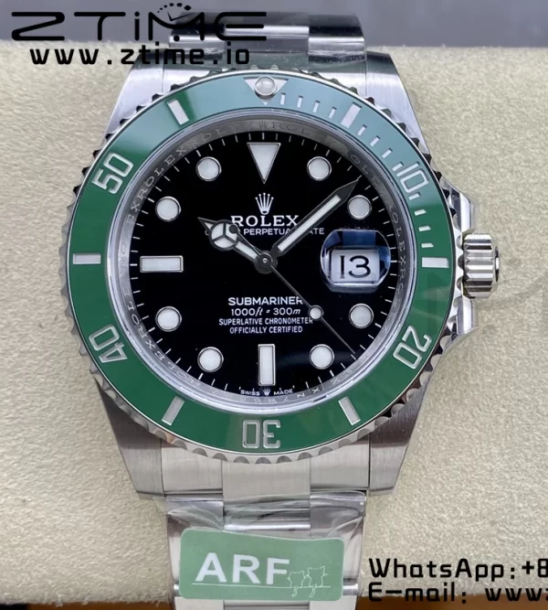 Rolex Submariner 41mm 126610 LV Kermit 904L Steel ARF 1:1 Best Edition VR3235 - Super Clone Watch | 1:1 Best Version