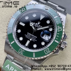 Rolex Submariner 41mm 126610 LV Kermit 904L Steel ARF 1:1 Best Edition VR3235 - Super Clone Watch | 1:1 Best Version