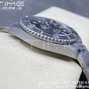 Rolex Submariner Sandblasted DIWF Best Edition Carbon Bezel Carbon Dial Dial on SS Bracelet VR3135 - Super Clone Watch | 1:1 Best Version