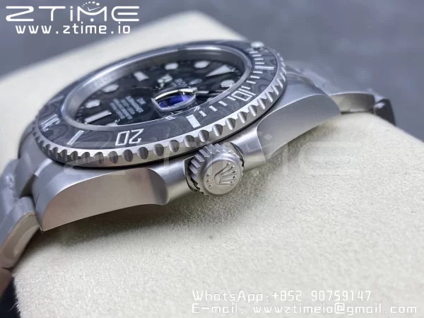Rolex Submariner Sandblasted DIWF Best Edition Carbon Bezel Carbon Dial Dial on SS Bracelet VR3135 - Super Clone Watch | 1:1 Best Version