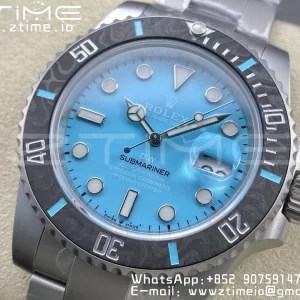 Rolex Submariner DIW Sandblasted VSF 1:1 Best Edition Tiffany Blue Dial on SS Bracelet VS3135 - Super Clone Watch | 1:1 Nejlepší verze