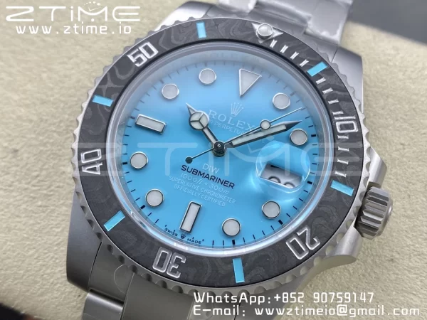 Rolex Submariner DIW Sandblasted VSF 1:1 Best Edition Tiffany Blue Dial on SS Bracelet VS3135 - Super Clone Watch | 1:1 Nejlepší verze