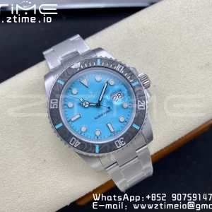 Rolex Submariner DIW Sandblasted VSF 1:1 Best Edition Tiffany Blue Dial on SS Bracelet VS3135 - Super Clone Watch | 1:1 Nejlepší verze