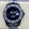 Rolex Submariner DIW No Markers DLC VSF 1:1 Best Edition Cadran negru pe brățară DLC VS3135 - Super Clone Watch | 1:1 Best Version