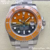 Rolex Submariner DIW Sandblasted VSF 1:1 Best Edition Orange Ceramic Bezel Orange/Black Dial on SS Bracelet VS3135 - Super Clone Watch | 1:1 Best Version