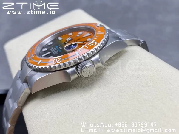 Rolex Submariner DIW Sandblasted VSF 1:1 Best Edition Πορτοκαλί Κεραμικό Bezel Πορτοκαλί/μαύρο καντράν σε βραχιόλι SS VS3135 - Super Clone Watch | 1:1 Best Version