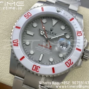 Rolex Submariner Sandblasted DIWF Best Edition White Bezel Gray Dial Dial on SS Bracelet VR3135 - Super Clone Watch | 1:1 Best Version