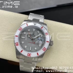 Rolex Submariner Sandblasted DIWF Best Edition White Bezel Gray Dial Dial on SS Bracelet VR3135 - Super Clone Watch | 1:1 Best Version