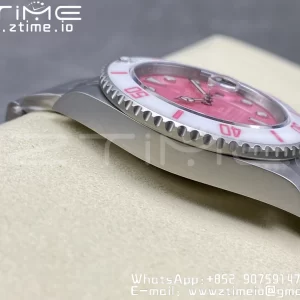 Rolex Submariner Sandblasted DIWF Best Edition White Bezel Pink Dial Dial on SS Bracelet VR3135 - Super Clone Watch | 1:1 Best Version