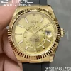 Rolex Skydweller 336238 YG Noob Best Edition YG Dial on Oysterflex Strap A23J - Super Clone Watch | 1:1 Best Version