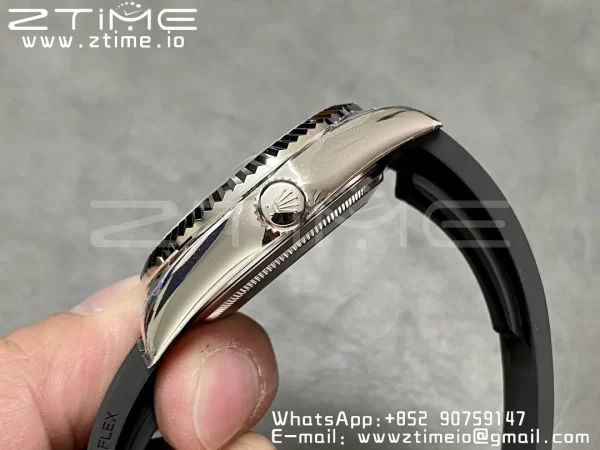 Rolex Skydweller 336239 SS Noob Best Edition Black Dial on Oysterflex Strap A23J - Super Clone Watch | 1:1 Best Version