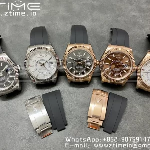Rolex Skydweller 336239 SS Noob Best Edition White Dial on Oysterflex Strap A23J - Super Clone Watch | 1:1 Best Version