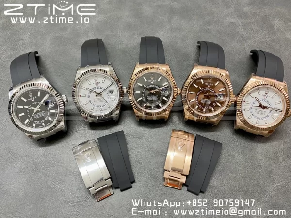Rolex Skydweller 336239 SS Noob Best Edition White Dial on Oysterflex Strap A23J - Super Clone Watch | 1:1 Best Version