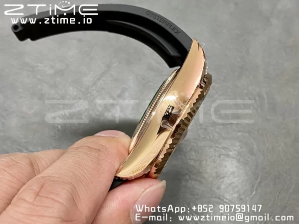 Rolex Skydweller 326235 RG Noob Best Edition White Dial on Oysterflex hihna A23J - Super Clone Watch | 1:1 Paras versio