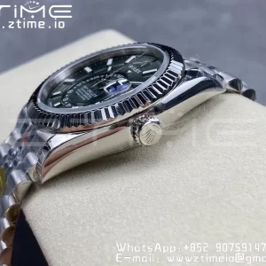 Rolex Skydweller 326934 SS Noob Best Edition Cadran Vert sur Bracelet Jubilé SS A23J - Super Clone Watch | 1:1 Best Version
