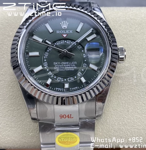 ロレックス スカイドゥエラー 326934 SS Noob ベストエディション ブラックダイヤル SSブレスレット A23J - スーパークローン時計｜1:1 ベストバージョン