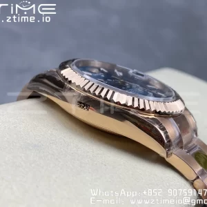 Rolex Skydweller 336935 RG Noob Best Edition Blue Dial on RG Bracelet A23J - Super Clone Watch | 1:1 Best Version