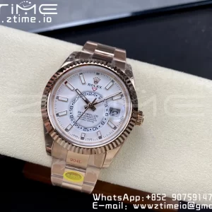 Rolex Skydweller 336935 RG Noob Best Edition Quadrante Bianco su Bracciale RG A23J - Orologio Super Clone | 1:1 Miglior Versione