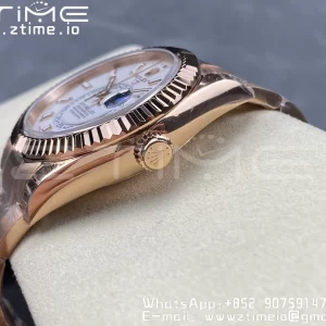 Rolex Skydweller 336935 RG Noob Best Edition Quadrante Bianco su Bracciale RG A23J - Orologio Super Clone | 1:1 Miglior Versione
