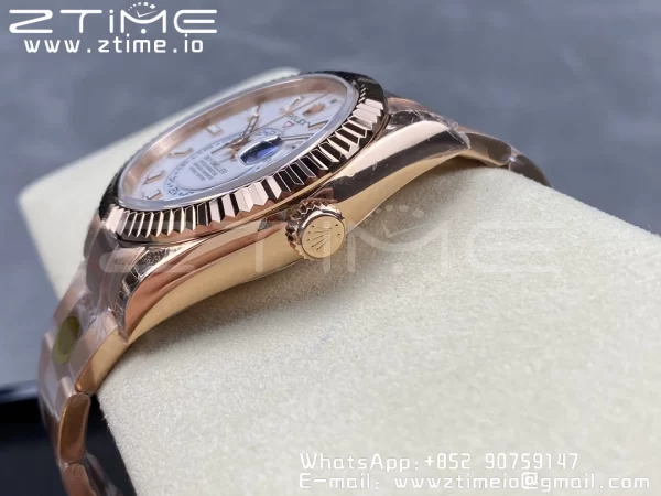 Rolex Skydweller 336935 RG Noob Best Edition Quadrante Bianco su Bracciale RG A23J - Orologio Super Clone | 1:1 Miglior Versione