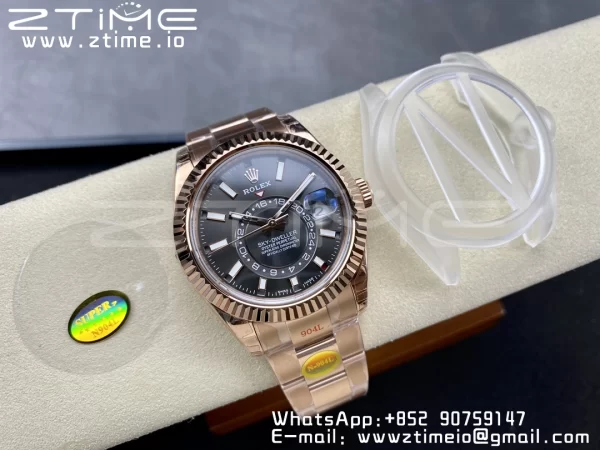 Rolex Skydweller 336935 RG Noob Best Edition Blue Dial on RG Bracelet A23J - Super Clone Watch | 1:1 Best Version