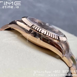 Rolex Skydweller 336935 RG Noob Best Edition Brown Dial on RG Bracelet A23J - Super Clone Watch | 1:1 Best Version