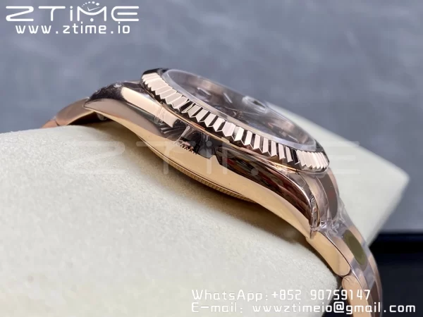 Rolex Skydweller 336935 RG Noob Best Edition Brown Dial on RG Bracelet A23J - Super Clone Watch | 1:1 Best Version