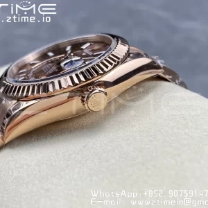Rolex Skydweller 336935 RG Noob Best Edition Brown Dial on RG Bracelet A23J - Super Clone Watch | 1:1 Best Version