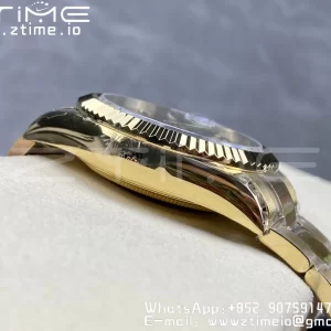Rolex Skydweller 326938 YG Noob Best Edition Black Dial on YG Bracelet A23J - Super Clone Watch | 1:1 Best Version