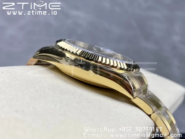 Rolex Skydweller 326938 YG Noob Best Edition Black Dial on YG Bracelet A23J - Super Clone Watch | 1:1 Best Version