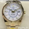 Rolex Skydweller 326938 YG Noob Best Edition White Dial YG rannekorun A23J - Super Clone Watch | 1:1 Paras versio