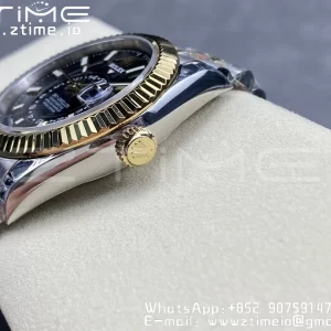 Rolex Skydweller 326933 SS/YG Noob Best Edition Schwarzes Zifferblatt auf SS/YG Jubilee Armband A23J - Super Clone Watch | 1:1 Best Version