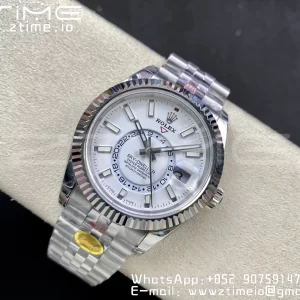 Rolex Skydweller 326934 SS Noob Best Edition White Dial on SS Jubilee Bracelet A23J - Super Clone Watch | 1:1 Nejlepší verze