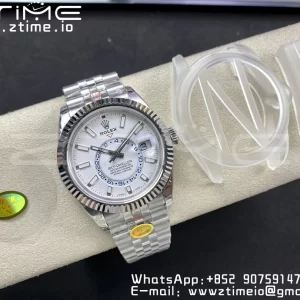 Rolex Skydweller 326934 SS Noob Best Edition White Dial on SS Jubilee Bracelet A23J - Super Clone Watch | 1:1 Nejlepší verze