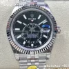 ロレックス スカイドゥエラー 326934 SS Noob ベストエディション ブラックダイヤル SSジュビリーブレスレット A23J - スーパークローンウォッチ｜1:1ベストバージョン