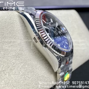 Rolex Skydweller 326934 SS Noob Best Edition Black  Dial on SS  Jubilee Bracelet A23J - Super Clone Watch | 1:1 Best Version