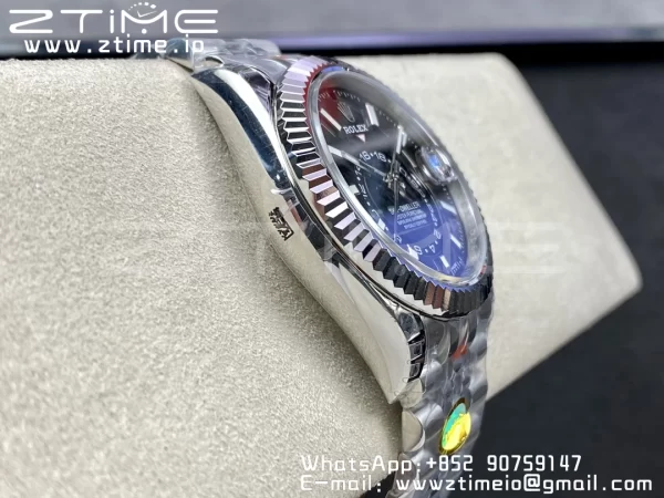 Rolex Skydweller 326934 SS Noob Best Edition Black  Dial on SS  Jubilee Bracelet A23J - Super Clone Watch | 1:1 Best Version