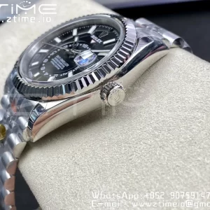 Rolex Skydweller 326934 SS Noob Best Edition Black  Dial on SS  Jubilee Bracelet A23J - Super Clone Watch | 1:1 Best Version