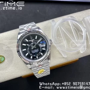 Rolex Skydweller 326934 SS Noob Best Edition Black  Dial on SS  Jubilee Bracelet A23J - Super Clone Watch | 1:1 Best Version