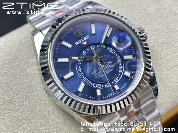 Rolex Skydweller 326934 SS Noob Best Edition Blue Dial on SS  Jubilee Bracelet A23J - Super Clone Watch | 1:1 Best Version
