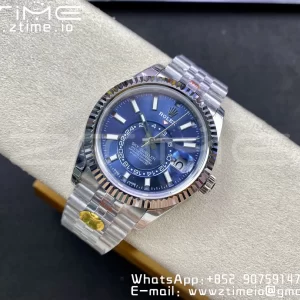 Rolex Skydweller 326934 SS Noob Best Edition Blue Dial on SS  Jubilee Bracelet A23J - Super Clone Watch | 1:1 Best Version
