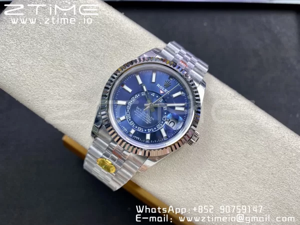 Rolex Skydweller 326934 SS Noob Best Edition Blue Dial on SS  Jubilee Bracelet A23J - Super Clone Watch | 1:1 Best Version