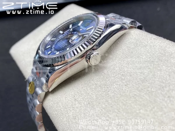 Rolex Skydweller 326934 SS Noob Best Edition Blue Dial on SS  Jubilee Bracelet A23J - Super Clone Watch | 1:1 Best Version