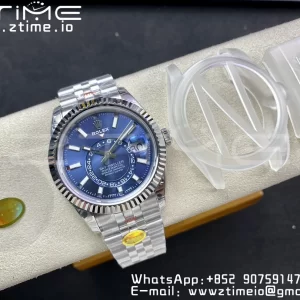 Rolex Skydweller 326934 SS Noob Best Edition Blue Dial on SS  Jubilee Bracelet A23J - Super Clone Watch | 1:1 Best Version