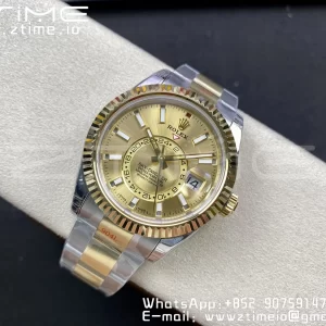 Rolex Skydweller 326933 SS/YG Noob Best Edition YG Dial on SS/YG Jubilee Bracelet A23J - Super Clone Watch | 1:1 Best Version