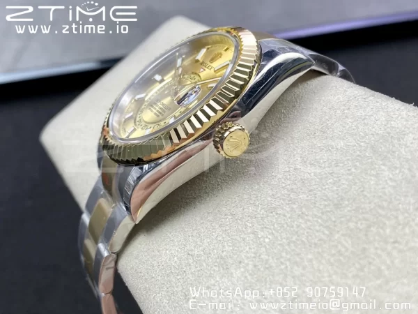 Rolex Skydweller 326933 SS/YG Noob Best Edition YG Dial on SS/YG Jubilee Bracelet A23J - Super Clone Watch | 1:1 Best Version