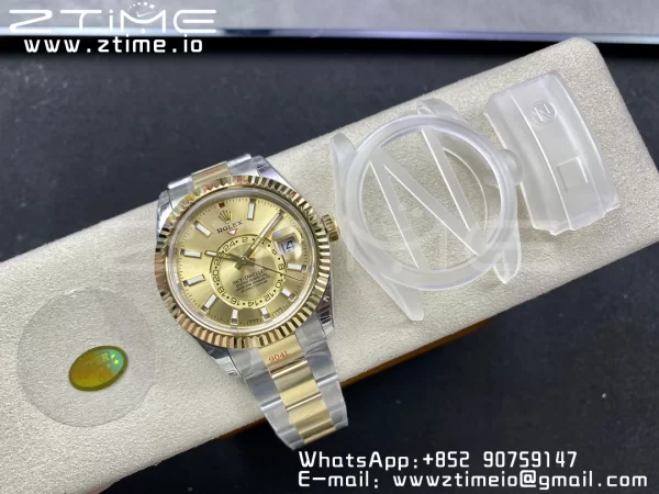Rolex Skydweller 326933 SS/YG Noob Best Edition YG Dial on SS/YG Jubilee Bracelet A23J - Super Clone Watch | 1:1 Best Version