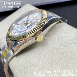 Rolex Skydweller 326933 SS/YG Noob Best Edition White Dial on SS/YG Bracelet A23J - Super Clone Watch | 1:1 Best Version
